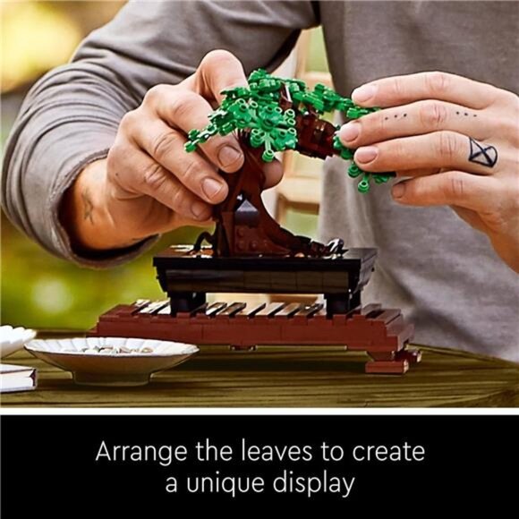 Icons Bonsai Tree Building Set, Features Cherry Blossom Flowers